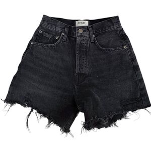 Agolde Riley High Rise Short Black Size 25